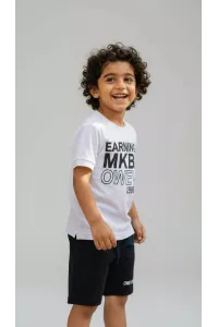 Ensemble Été Garçon Streetwear - T-shirt Imprimé & Bermuda | Tunisie