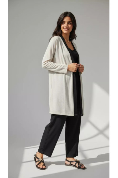 Ensemble Coordonné 2 Pièces Femme - Gilet Long & Pantalon Fluide | Tunisie