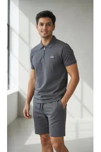 Ensemble Homme Casual : Polo à Col Zippé & Short Assorti | Tunisie