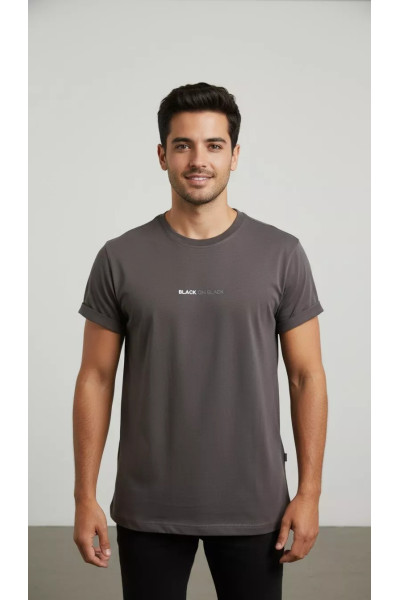T-shirt Minimaliste Homme à Message Centré - Coupe Confort | Tunisie