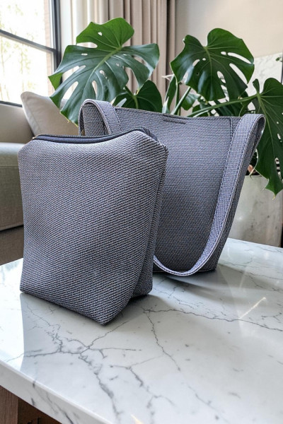 Sac Seau Toile Femme Tunisie | Ensemble Cabas & Pochette Chic
