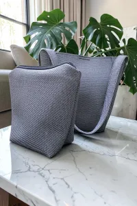 Sac Seau Toile Femme Tunisie | Ensemble Cabas & Pochette Chic