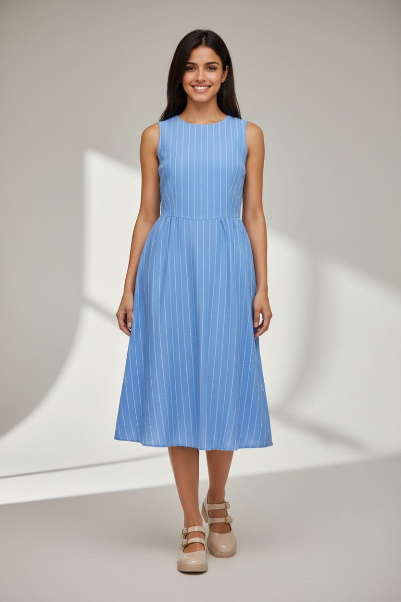Robe Femme Rayée Élégante - Style Moderne & Confort | Tunisie