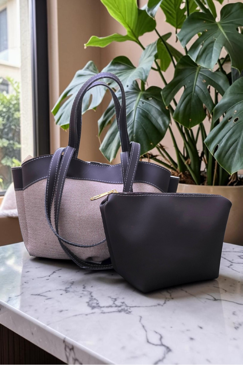 Sac Cabas Bimatière Femme Tunisie | Ensemble Sac & Pochette Chic