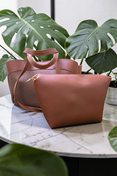 Sac Cabas Bimatière Femme Tunisie | Ensemble Sac & Pochette Chic