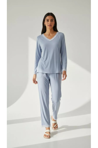 Pyjama Long Femme Tunisie | Ensemble de Nuit Dentelle & Confort