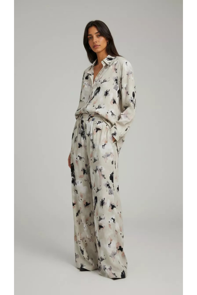 Ensemble Imprimé Femme Tunisie | Combo Fluide Chemise & Pantalon