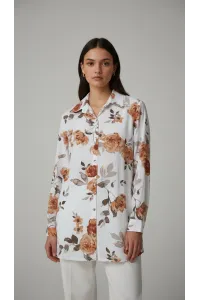 Chemise Imprimée Femme Tunisie | Chemisier Long Fluide Floral