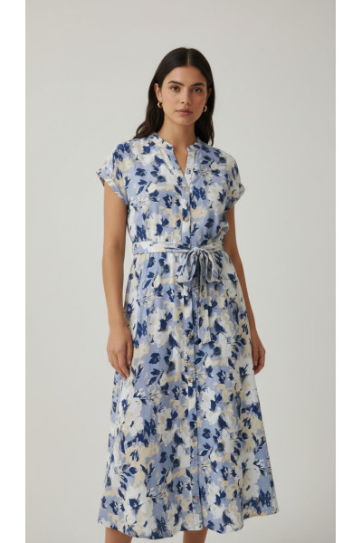 Robe Fleurie Femme Tunisie | Robe-Chemise Longue & Fluide Chic