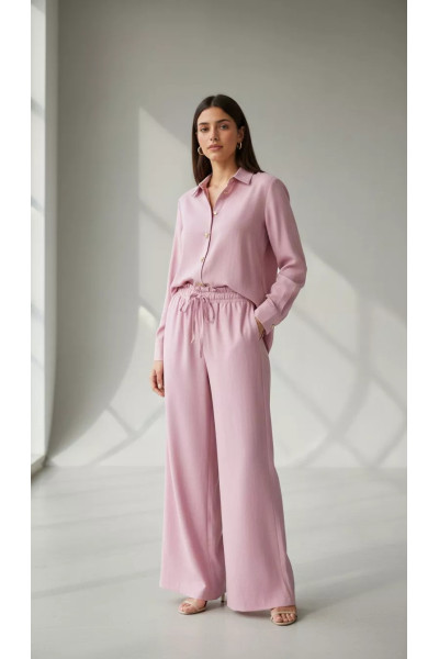 Ensemble Kamraya Femme - Chemise & Pantalon Large | Mode Tunisie