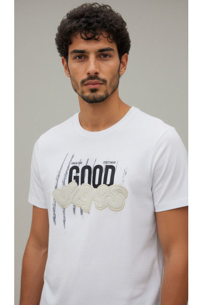 T-shirt Homme "GOOD" Style Streetwear Graphique | Mode Tunisie