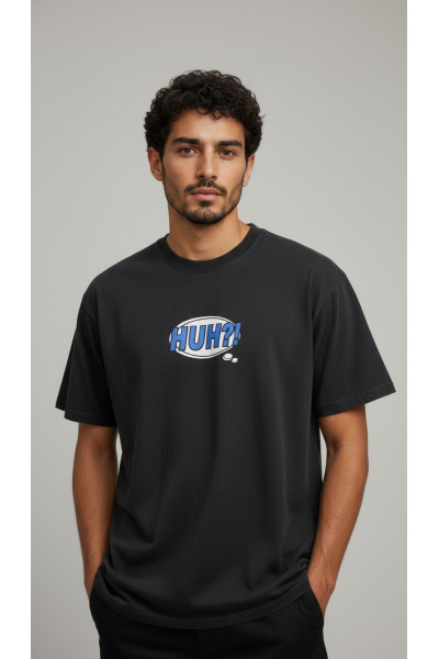 T-shirt Homme "HUH?!" Style Pop & Casual | Mode Tunisie