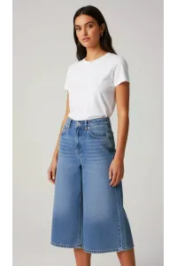 Pantacourt en Jean Coupe Large & Taille Haute | Mode Femme Tunisie