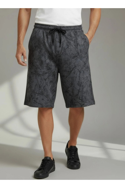 Short Molleton Homme à Motif Marbré & Cordon | Mode Tunisie