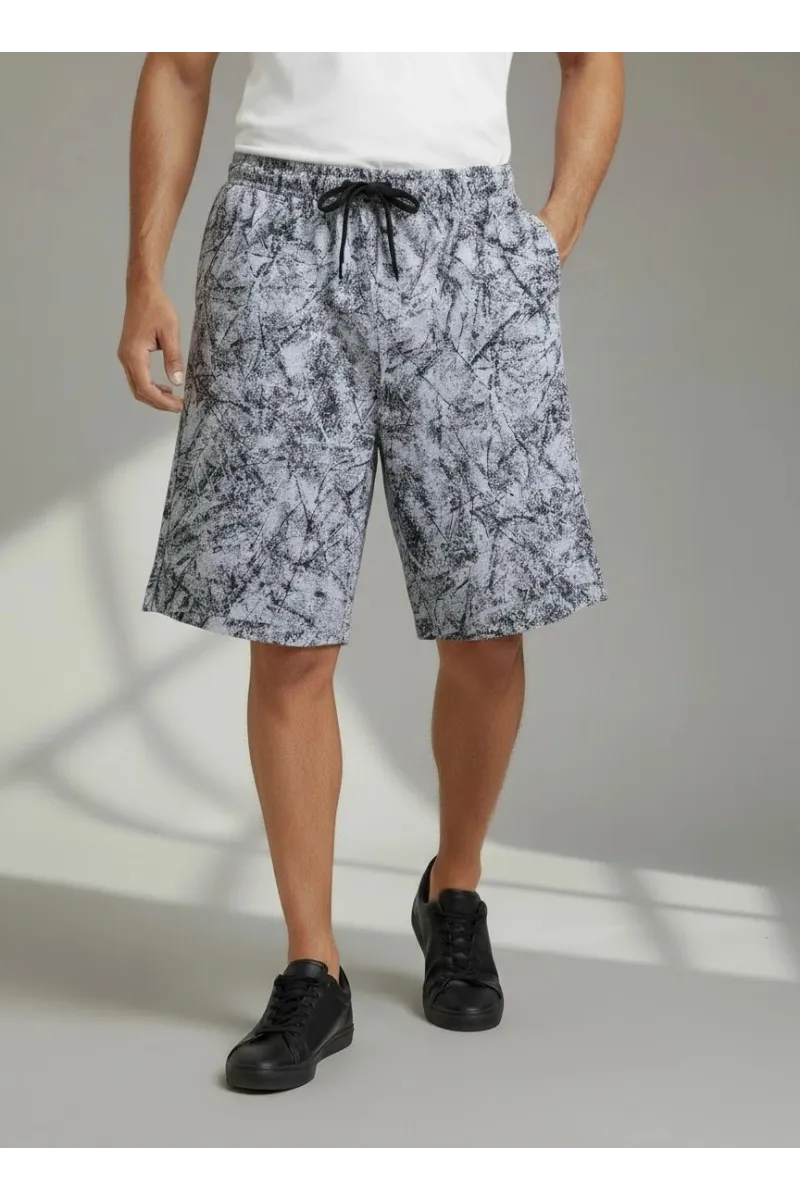 Short Molleton Homme à Motif Marbré & Cordon | Mode Tunisie