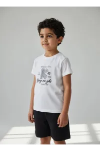 Ensemble Garçon T-shirt Imprimé & Bermuda Décontracté | Mode Tunisie