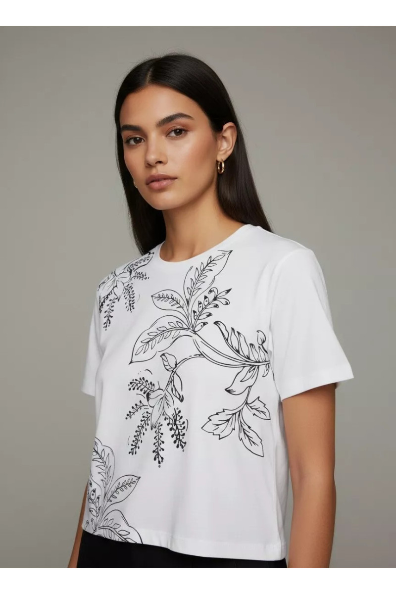 T-shirt Femme à Imprimé Floral & Botanique | Mode Tunisie