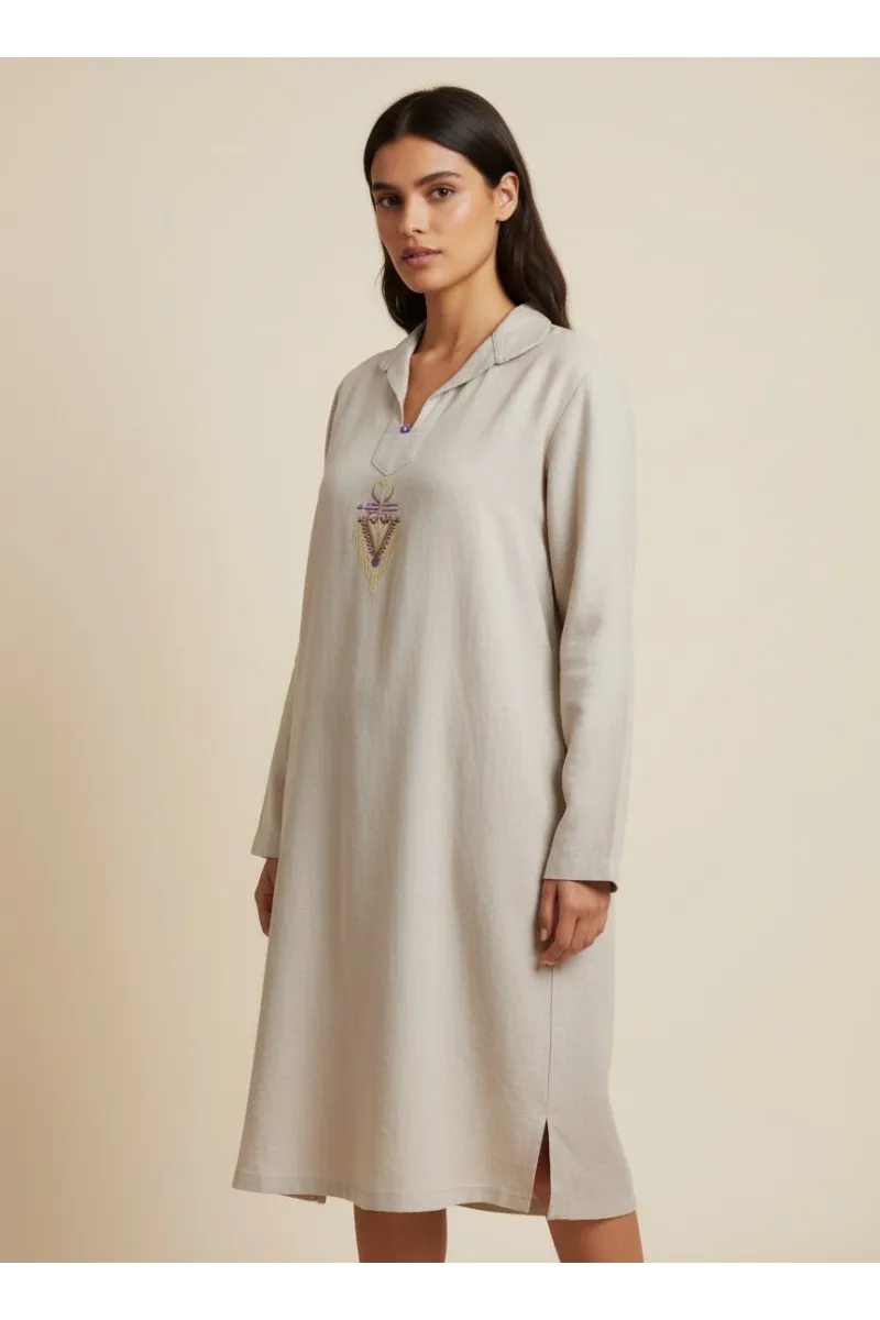 Blousa Moderne Femme à Col Chemise & Broderie | Mode Tunisie