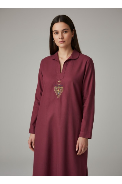 Blousa Moderne Femme à Col Chemise & Broderie | Mode Tunisie