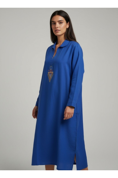 Blousa Moderne Femme à Col Chemise & Broderie | Mode Tunisie