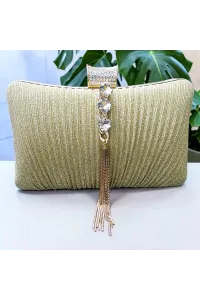 Sac Pochette de Soirée Scintillant à Strass & Chaîne | Mode Tunisie