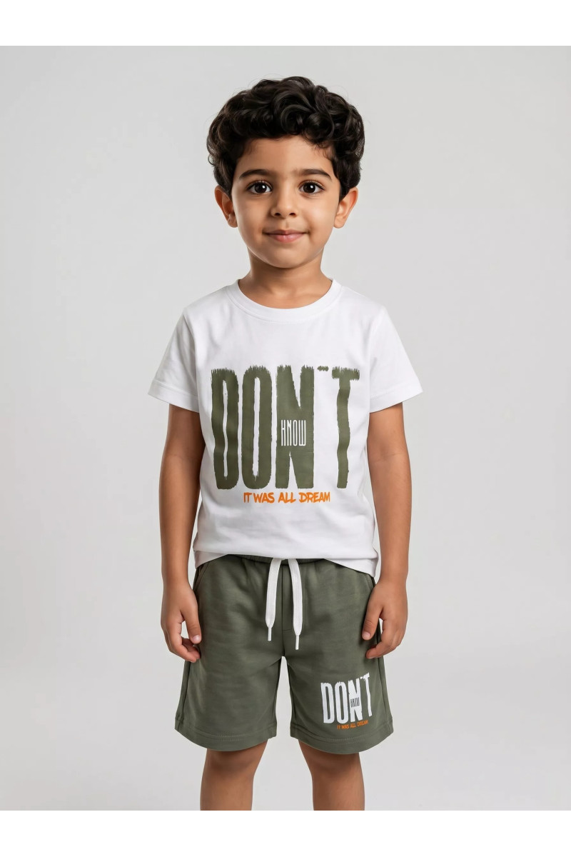 Ensemble T-shirt & Short Garçon Tunisie | Mode Enfant Casual