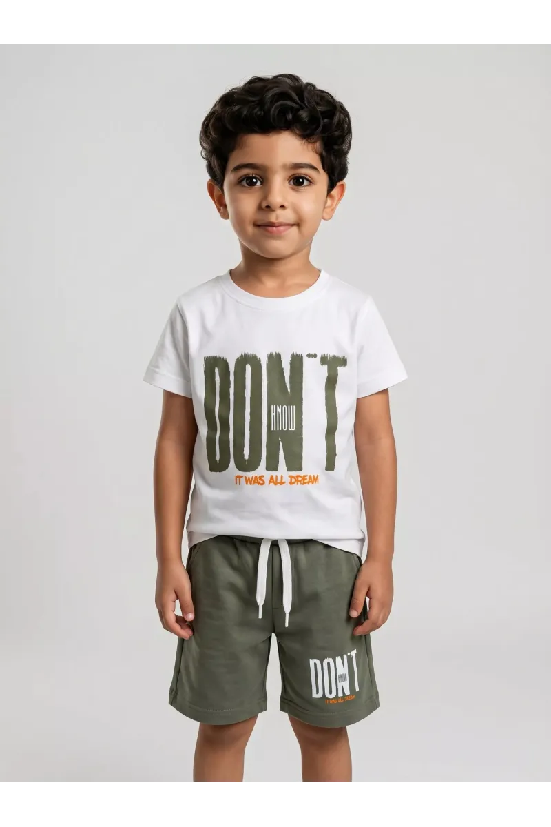 Ensemble T-shirt & Short Garçon Tunisie | Mode Enfant Casual