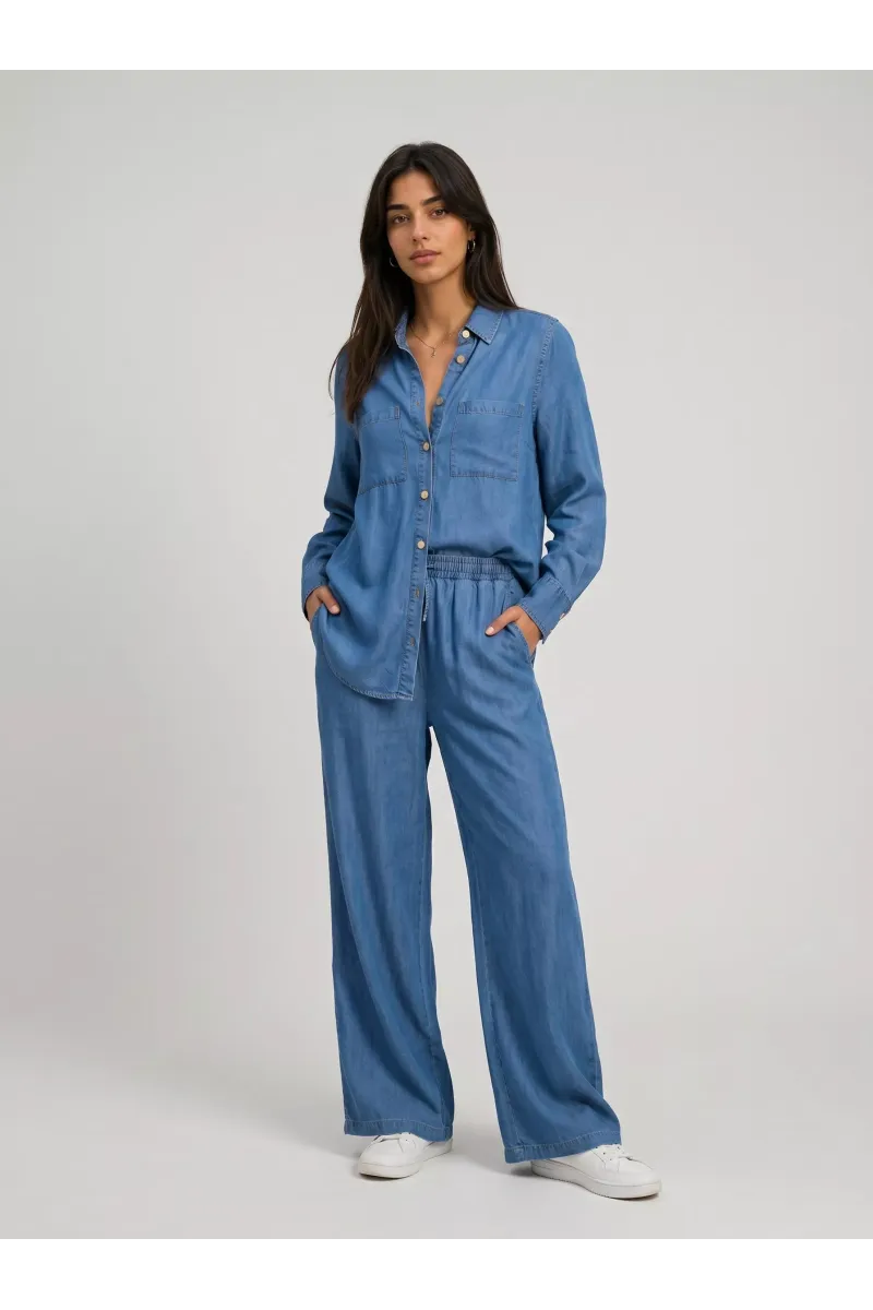 Ensemble Chemise & Pantalon Large Femme Tunisie | Look Fluide
