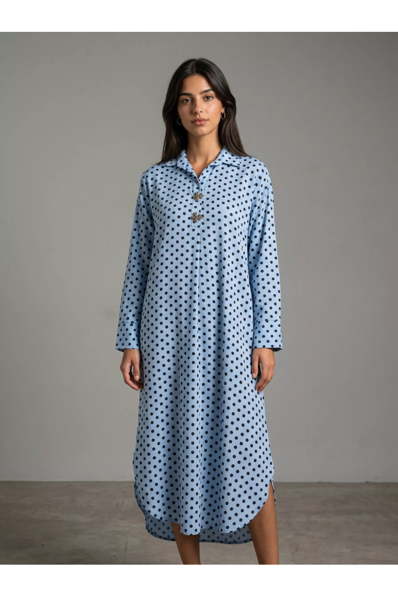 Jebba Moderne Pointée pour Femme Tunisie | Robe Maison & Sortie