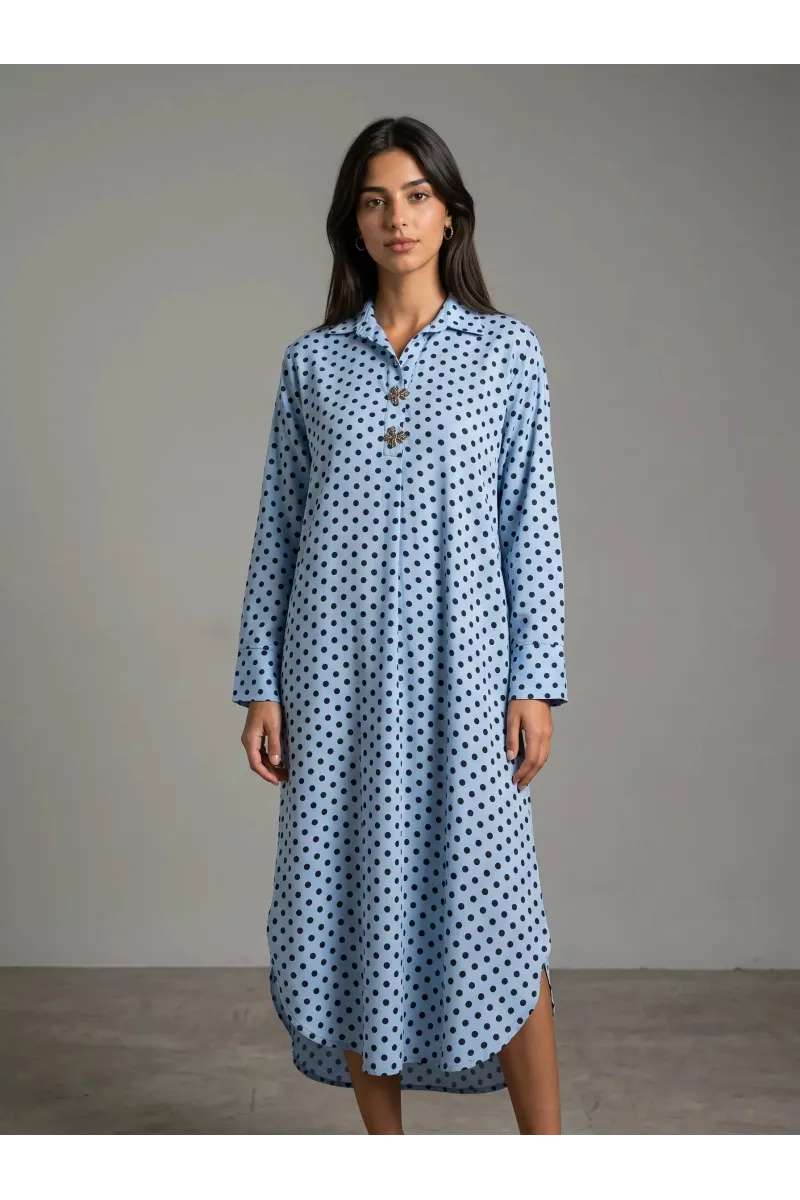 Jebba Moderne Pointée pour Femme Tunisie | Robe Maison & Sortie