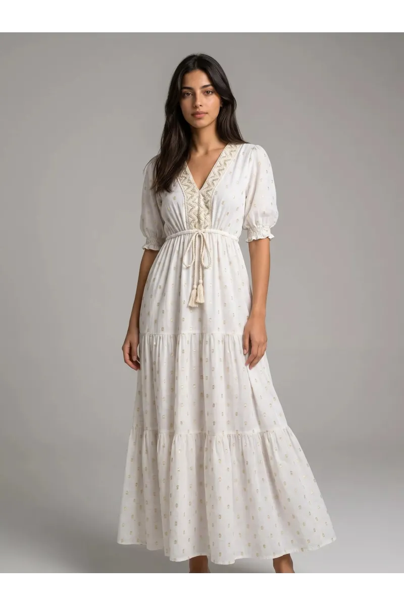 Robe Longue Fluide pour Femme Tunisie | Style Bohème & Chic