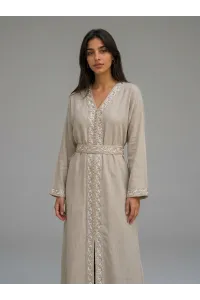 Caftan Moderne pour Femme avec Broderies | Mode Tunisie