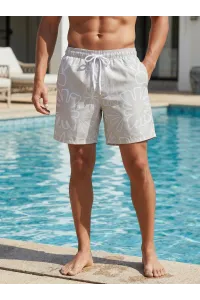 Short de Bain Homme à Motifs Floraux et Cordon | Tunisie