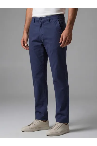 Pantalon Chino Coupe Slim en Toile pour Homme | Mode Tunisie