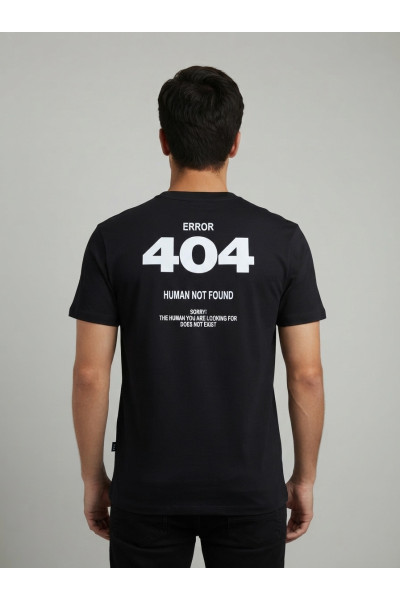 T-shirt Homme Streetwear Imprimé Dos "Error 404" | Tunisie