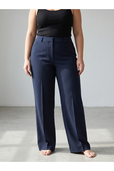 Pantalon Tailleur Coupe Droite Fluide à Pinces Femme | Tunisie