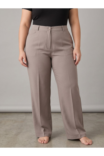 Pantalon Tailleur Coupe Droite Fluide à Pinces Femme | Tunisie