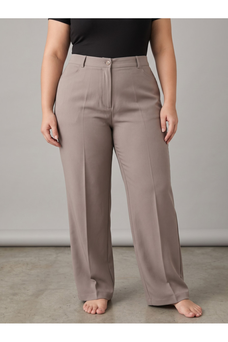 Pantalon Tailleur Coupe Droite Fluide à Pinces Femme | Tunisie