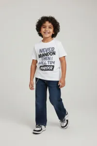 T-shirt Message Motivant “Never Abandon” - Style Tendance | Tunisie