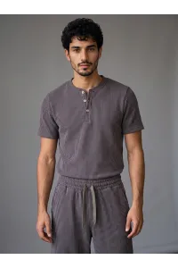 Ensemble Côtelé Homme T-shirt Henley & Pantacourt Confort | Tunisie