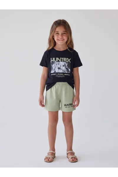 Ensemble Fillette T-shirt Graphique & Short Confort "HUNTRIX" | Tunisie