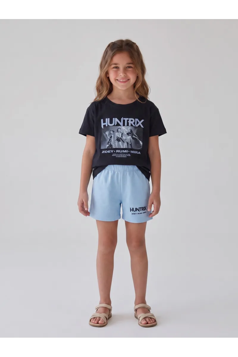 Ensemble Fillette T-shirt Graphique & Short Confort "HUNTRIX" | Tunisie