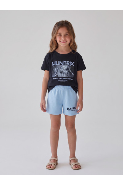 Ensemble Fillette T-shirt Graphique & Short Confort "HUNTRIX" | Tunisie