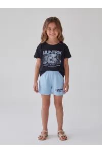 Ensemble Fillette T-shirt Graphique & Short Confort "HUNTRIX" | Tunisie