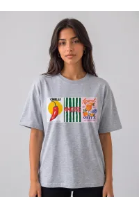 T-shirt Oversize Femme Imprimé "Chilli & Amore" | Tunisie