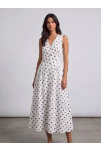 Robe Kamraya à Pois & Boutons sur le Devant | Tunisie