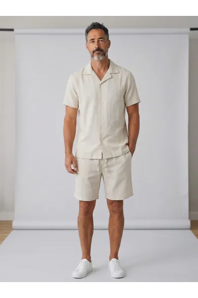Ensemble Homme Kamraya (Chemisette & Short) | Tunisie