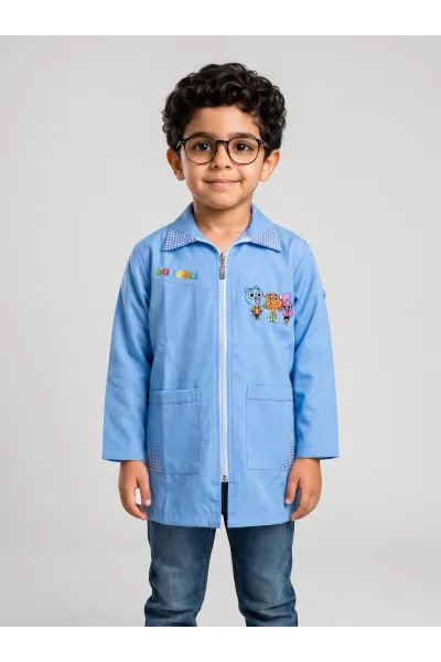 Tablier d'École Garçon Zippé Vichy "Gumball" | Tunisie