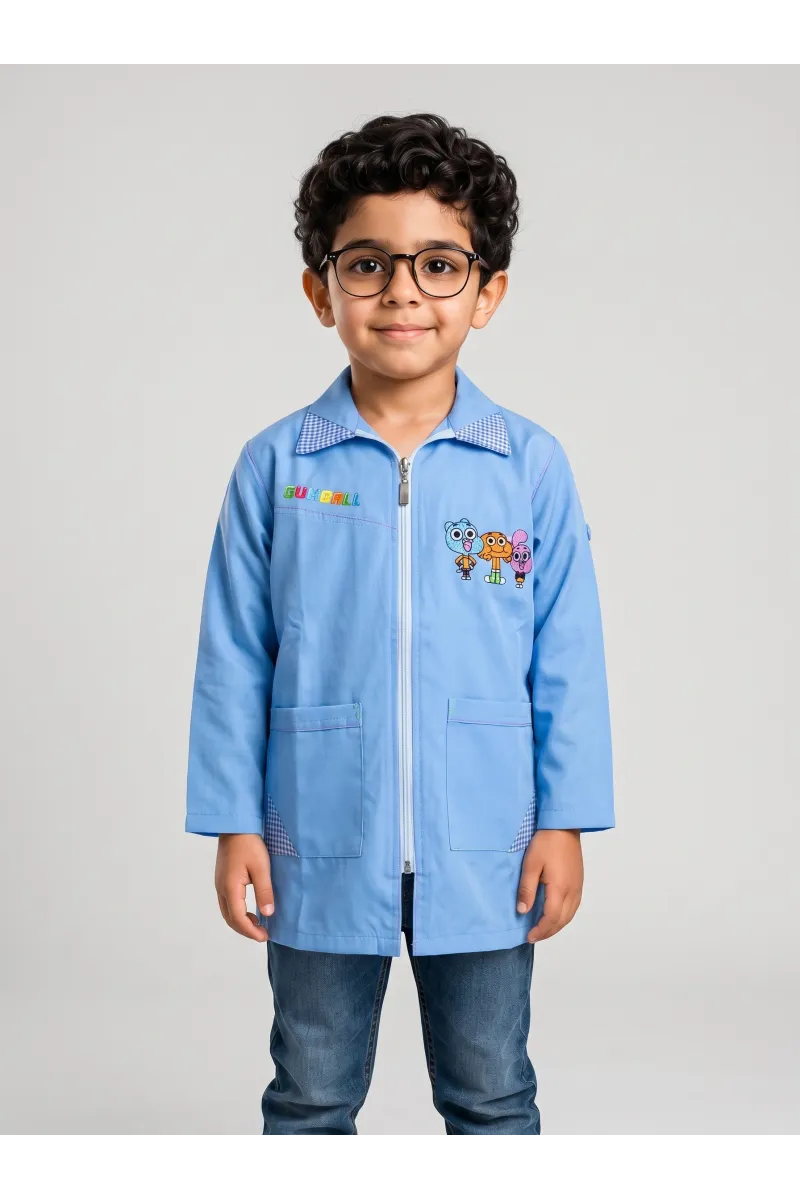 Tablier d'École Garçon Zippé Vichy "Gumball" | Tunisie
