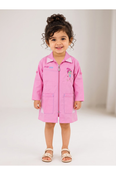 Tablier Garderie Fillette Zippé Vichy & Broderie | Tunisie